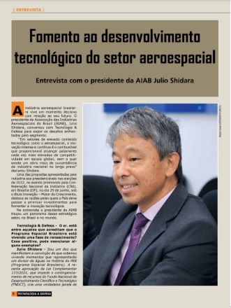 Revista Tecnologia & Defesa publica entrevista com presidente da AIAB